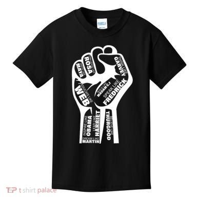 Inspirational Black History Fist Kids T-Shirt