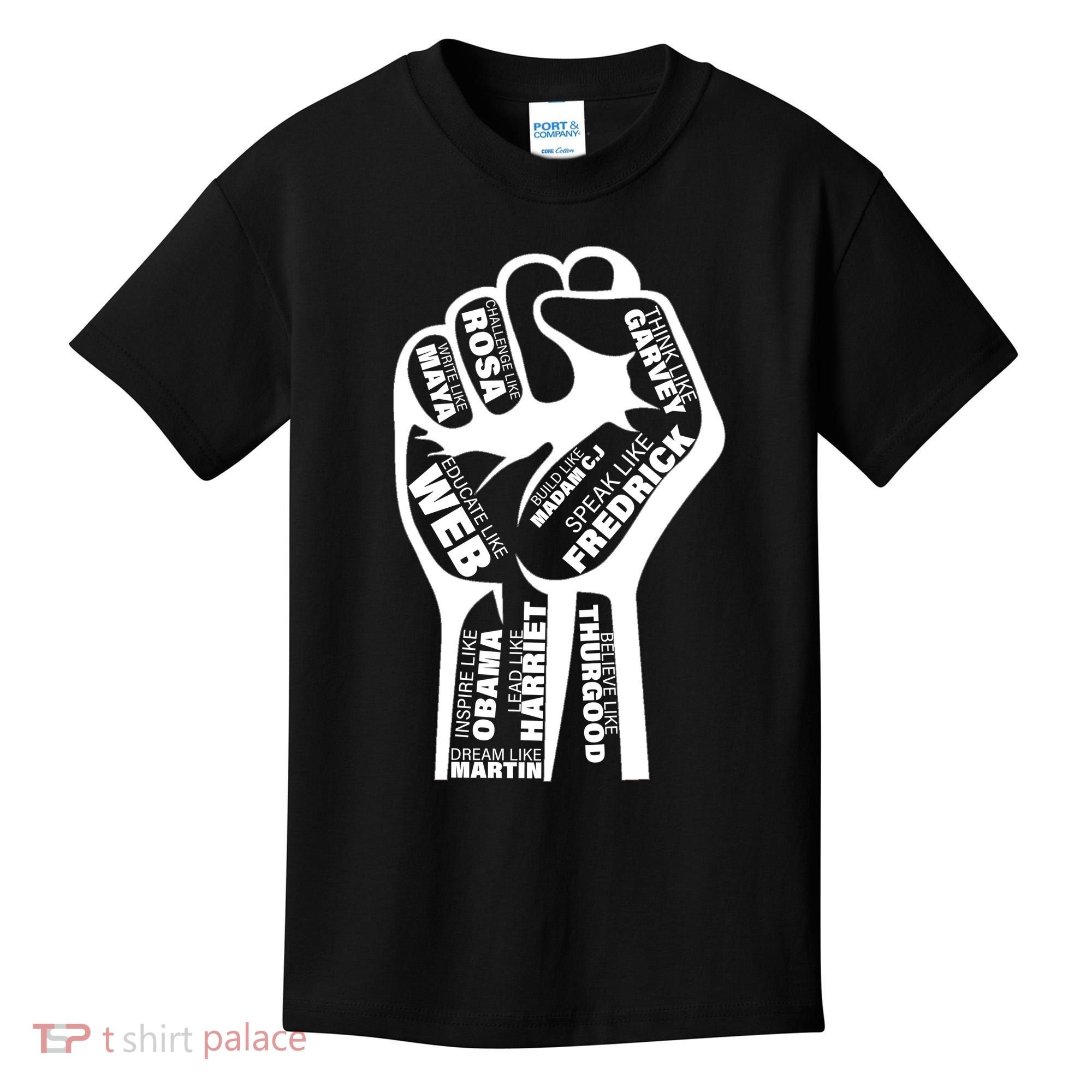Inspirational Black History Fist Kids T-Shirt