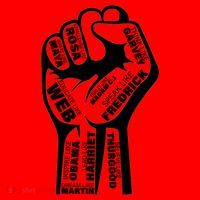Inspirational Black History Fist Santa Hat thumb 1
