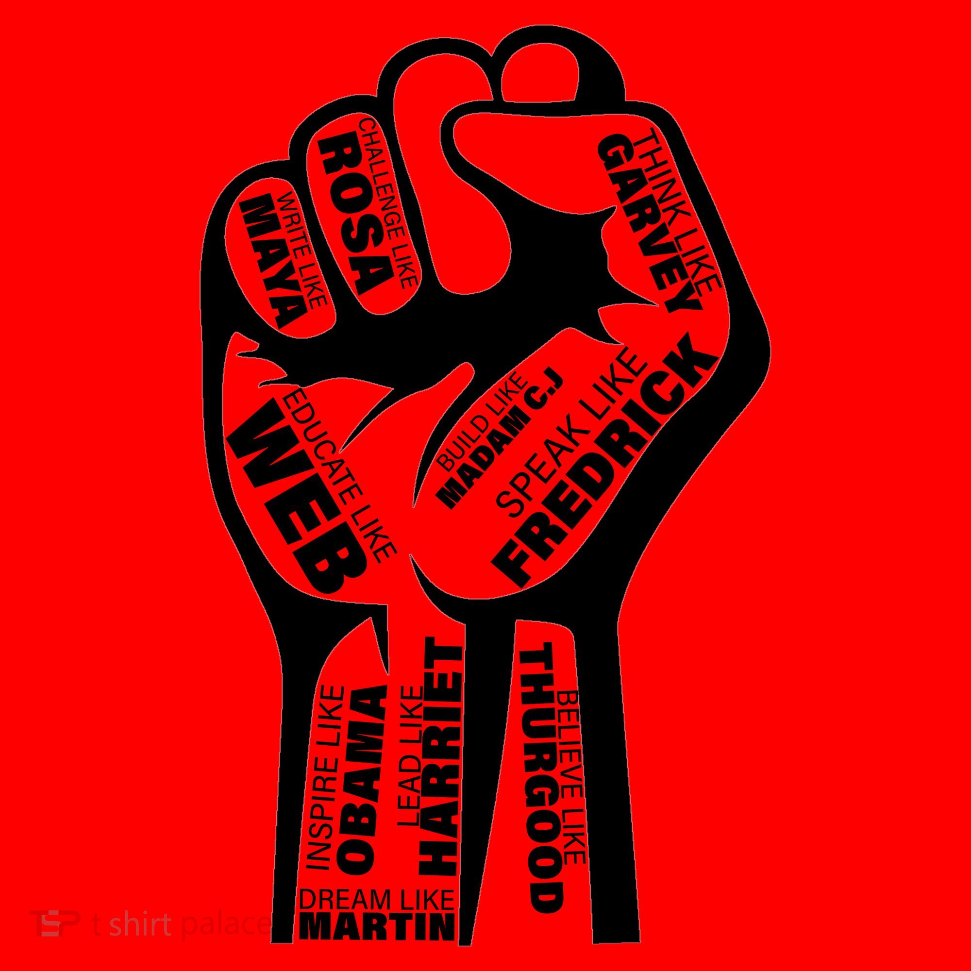 Inspirational Black History Fist Santa Hat