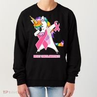 inspirational Breast Cancer Awareness Unicorn Women's Sweatshirt thumb 0