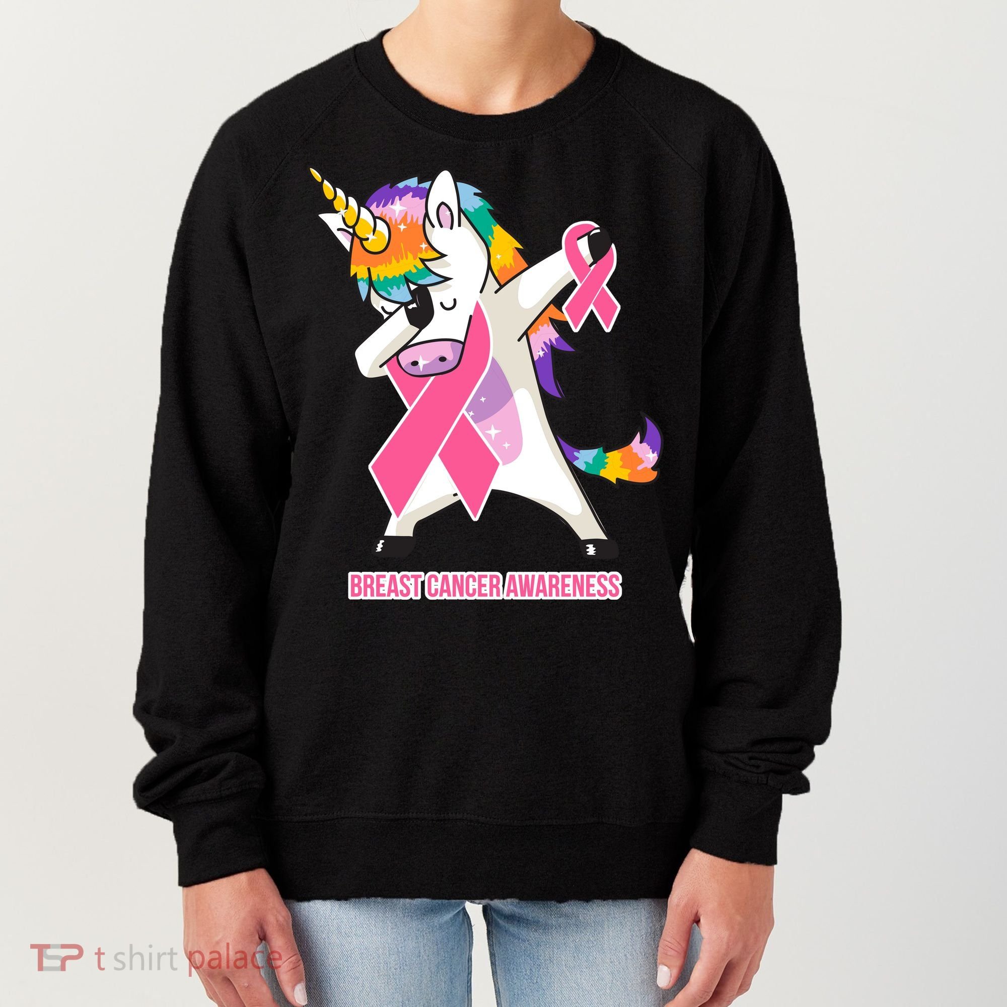 inspirational Breast Cancer Awareness Unicorn Women's Sweatshirt
