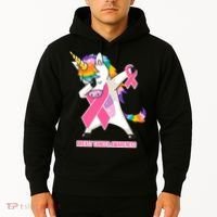 inspirational Breast Cancer Awareness Unicorn Hoodie thumb 2