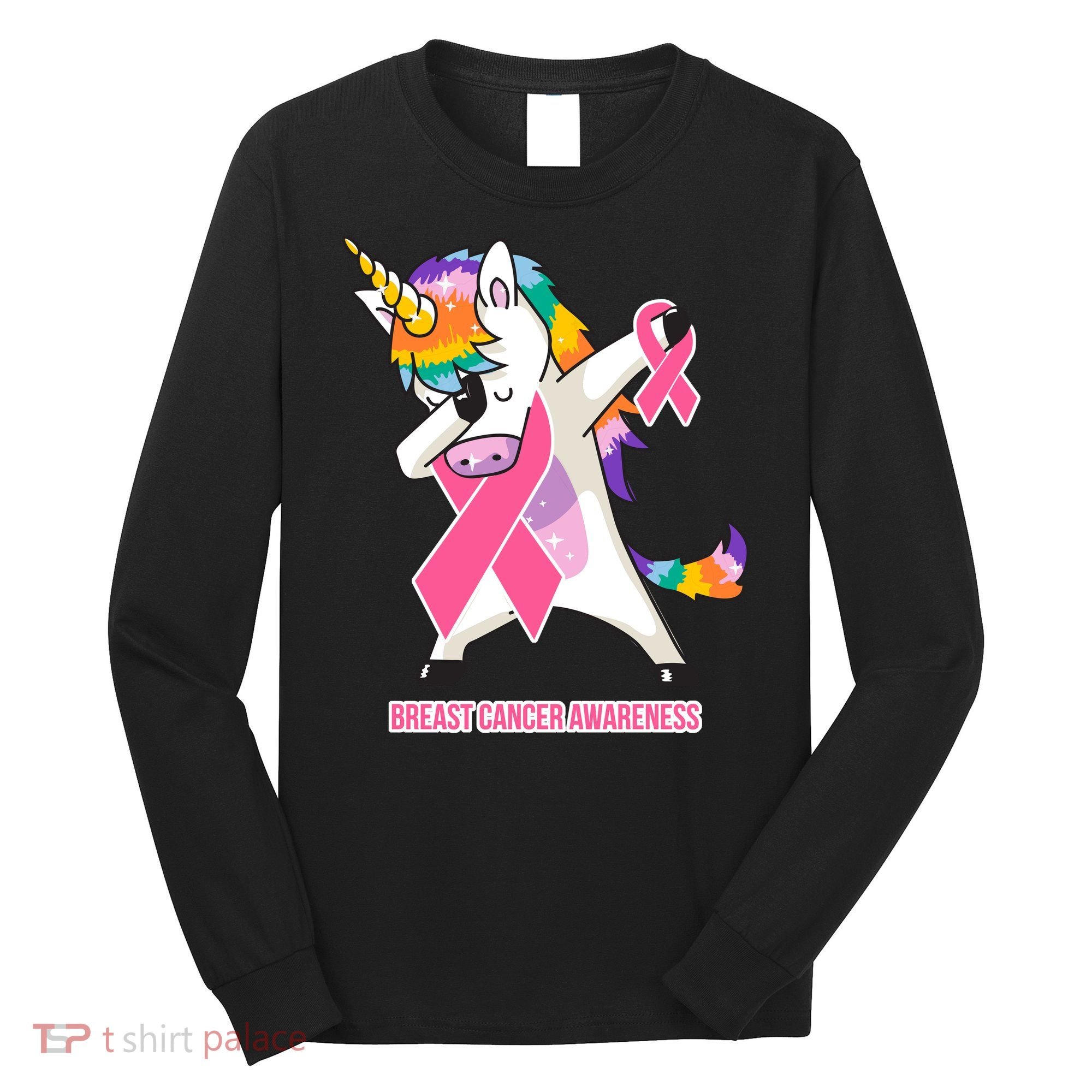 inspirational Breast Cancer Awareness Unicorn Long Sleeve Shirt