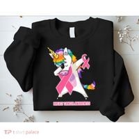 inspirational Breast Cancer Awareness Unicorn Sweatshirt thumb 2