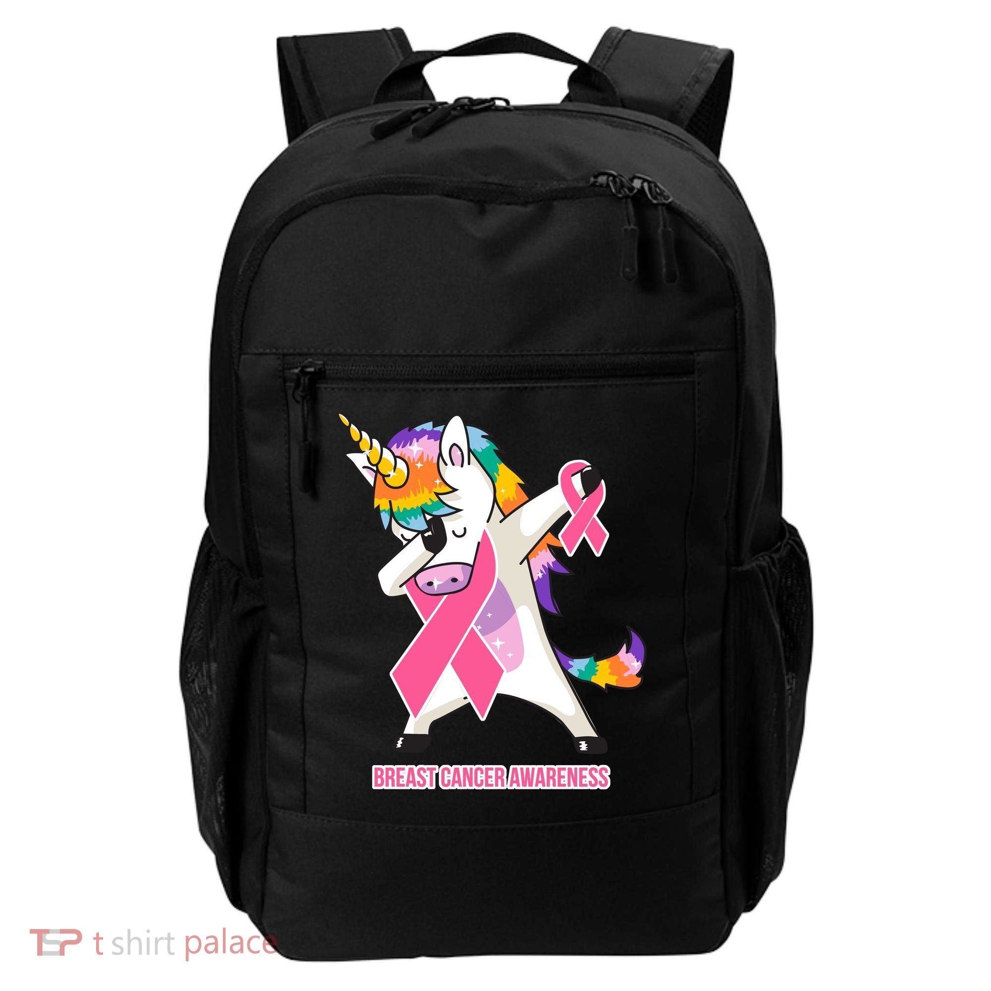inspirational Breast Cancer Awareness Unicorn Backpack