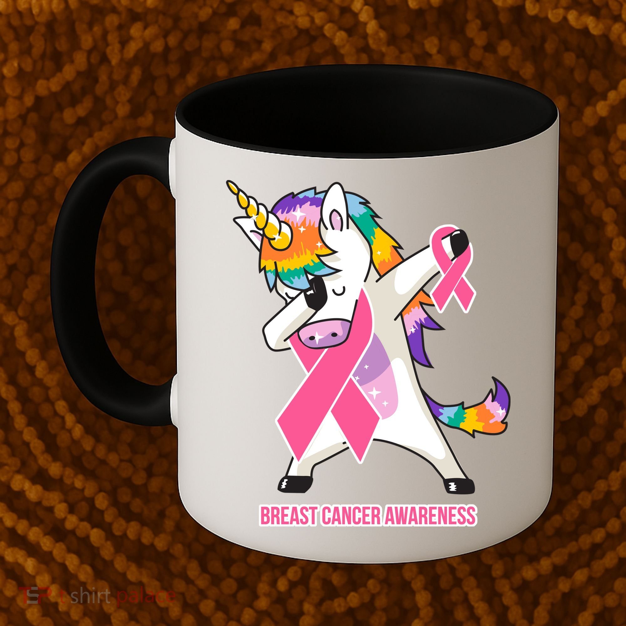 inspirational Breast Cancer Awareness Unicorn Coffee Mug