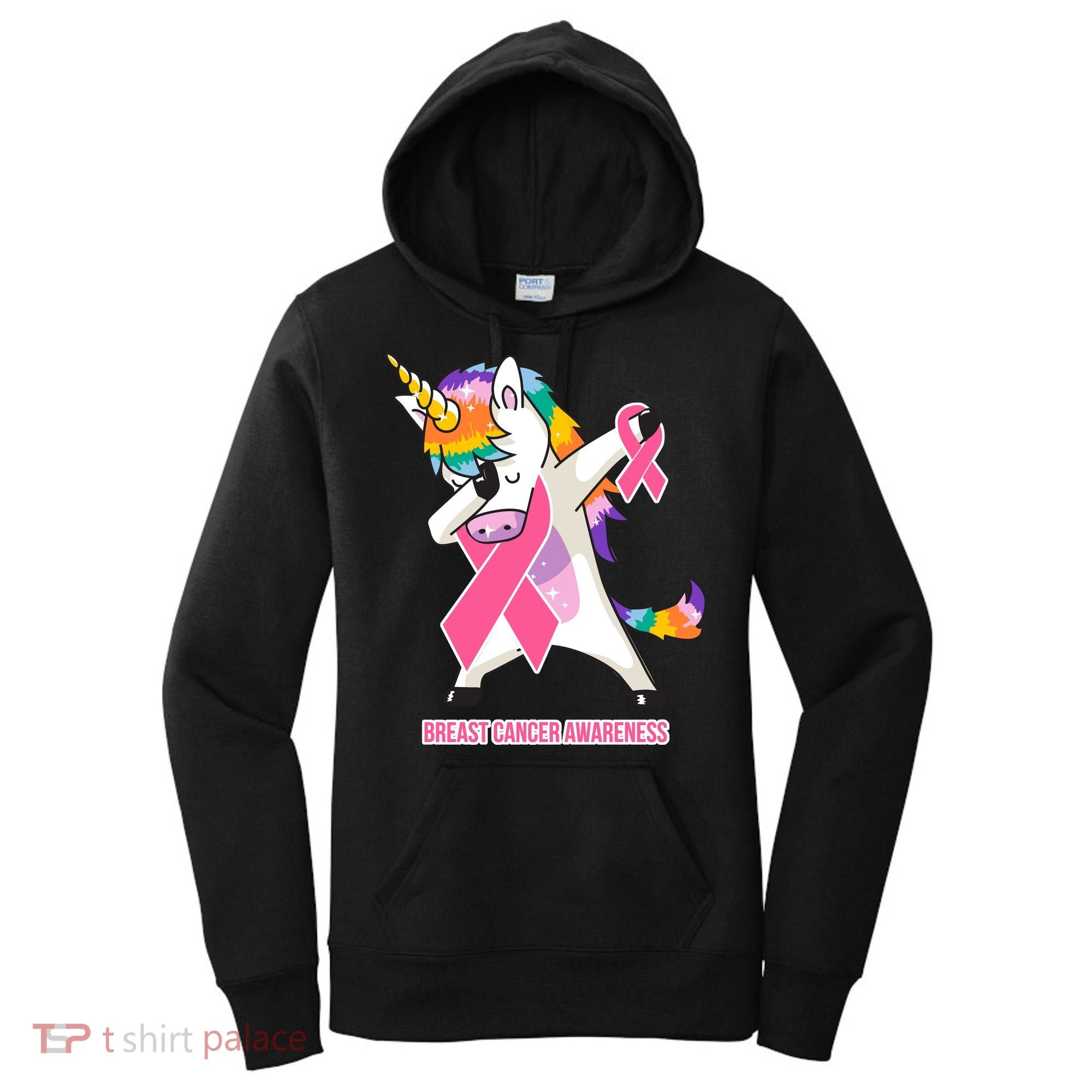 inspirational Breast Cancer Awareness Unicorn Women's Hoodie