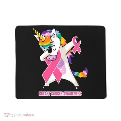 inspirational Breast Cancer Awareness Unicorn Mousepad