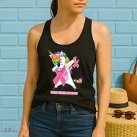 inspirational Breast Cancer Awareness Unicorn Women's Tank Top thumb 2