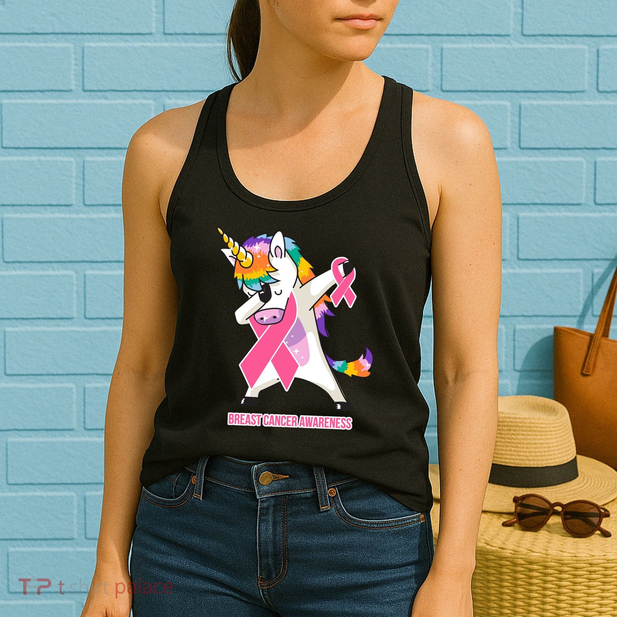 inspirational Breast Cancer Awareness Unicorn Women's Tank Top