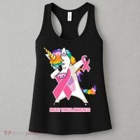 inspirational Breast Cancer Awareness Unicorn Women's Tank Top thumb 3
