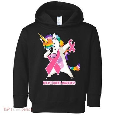 inspirational Breast Cancer Awareness Unicorn Toddler Hoodie