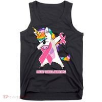 inspirational Breast Cancer Awareness Unicorn Tank Top thumb 0