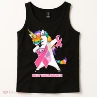 inspirational Breast Cancer Awareness Unicorn Tank Top thumb 2