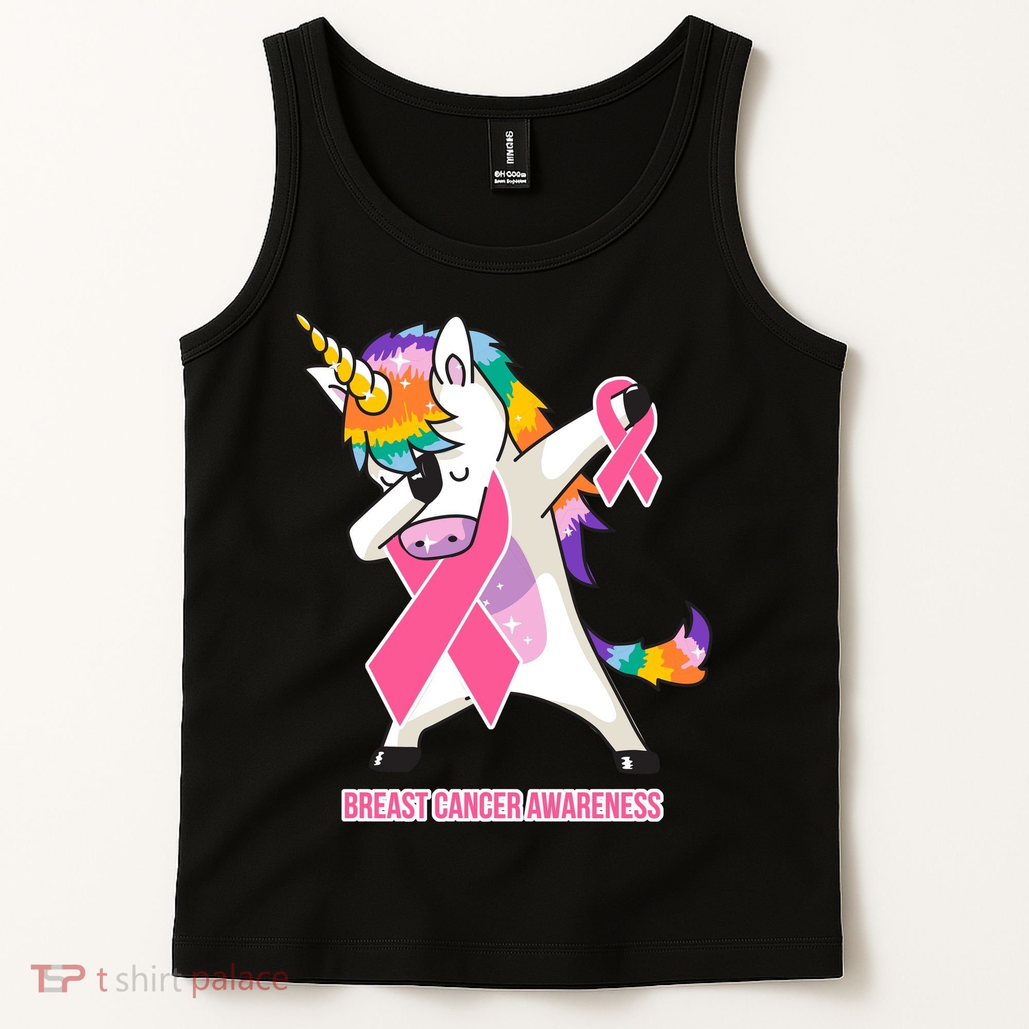 inspirational Breast Cancer Awareness Unicorn Tank Top