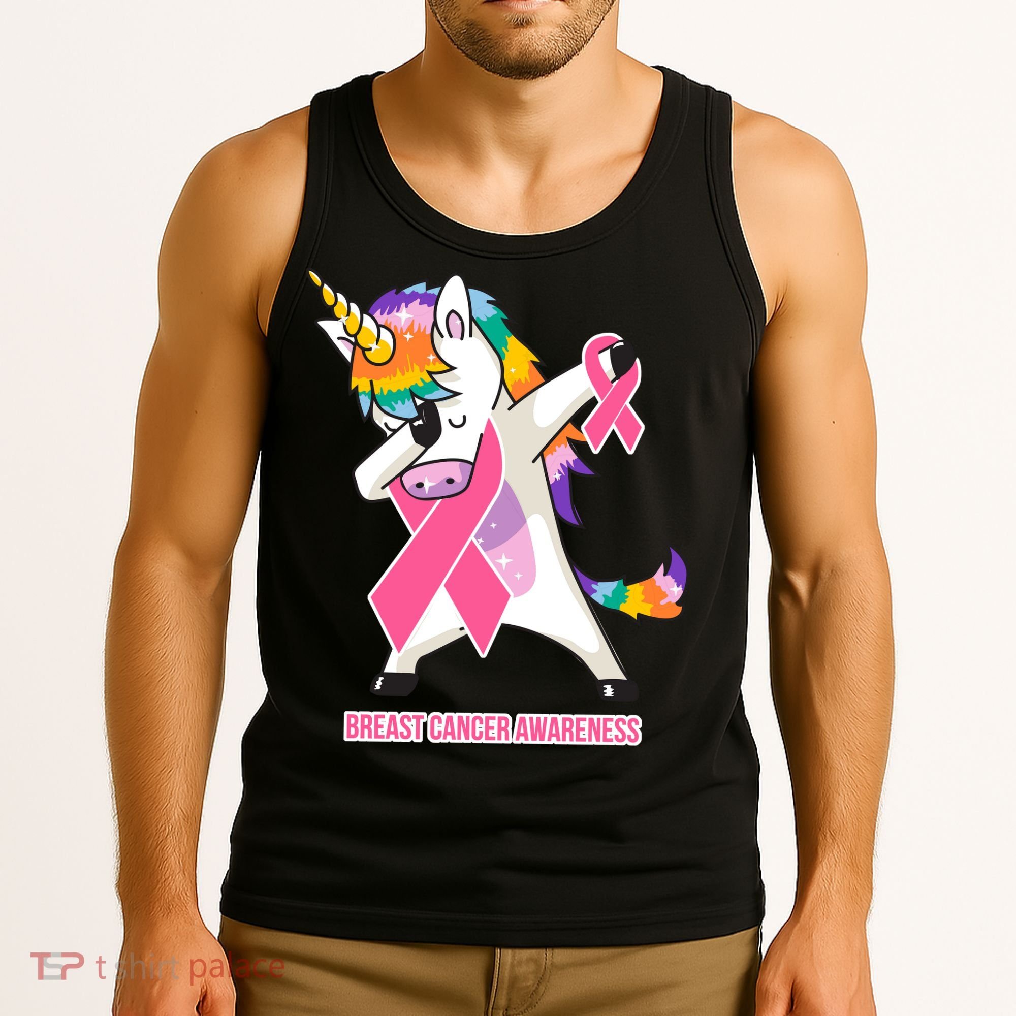 inspirational Breast Cancer Awareness Unicorn Tank Top