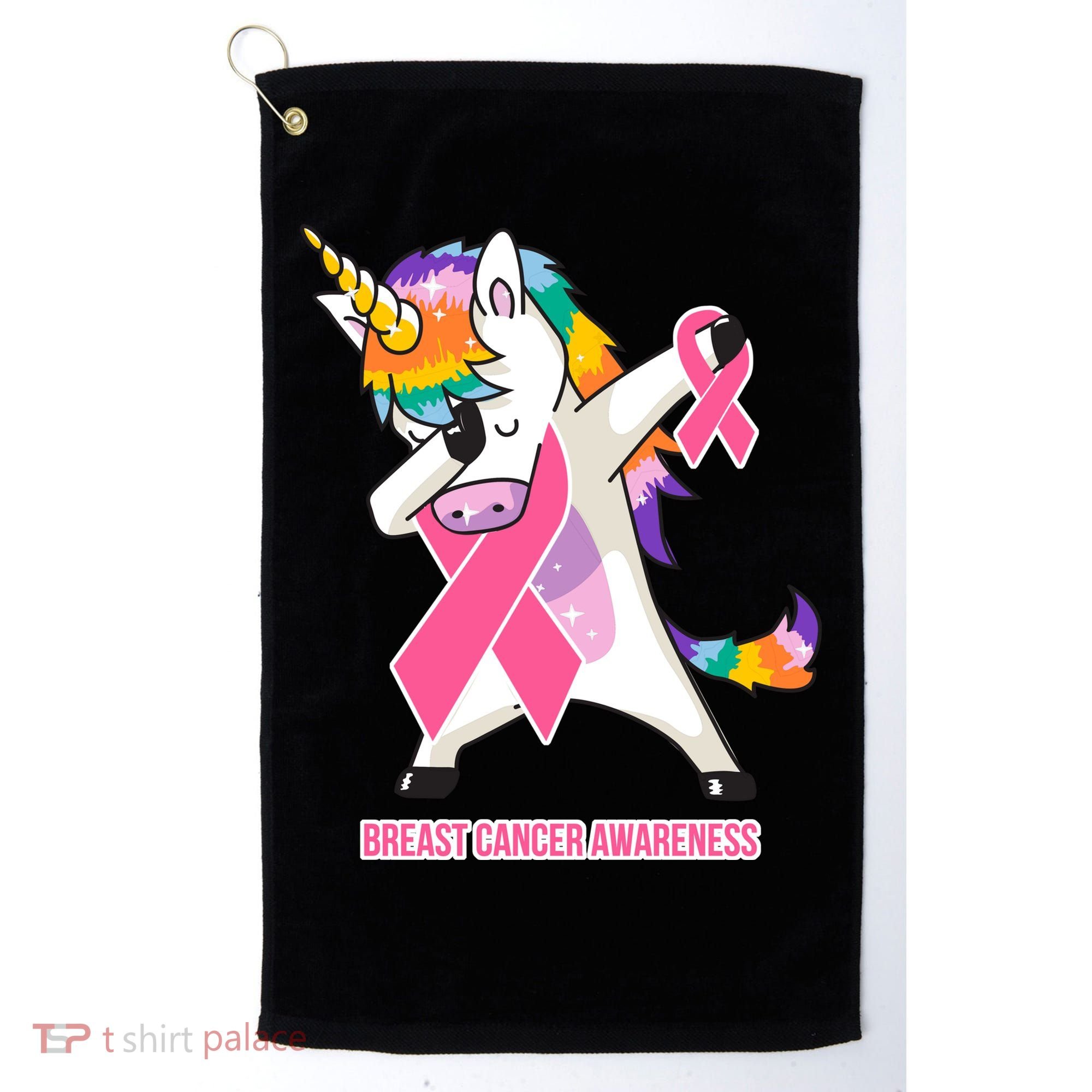inspirational Breast Cancer Awareness Unicorn Golf Towel