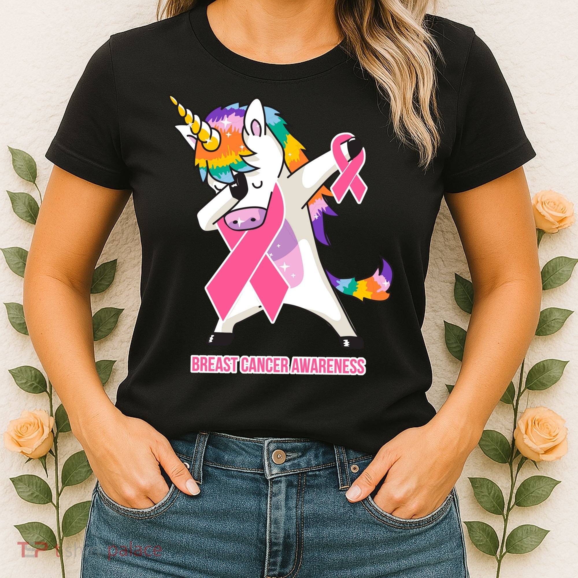 inspirational Breast Cancer Awareness Unicorn Women's T-Shirt