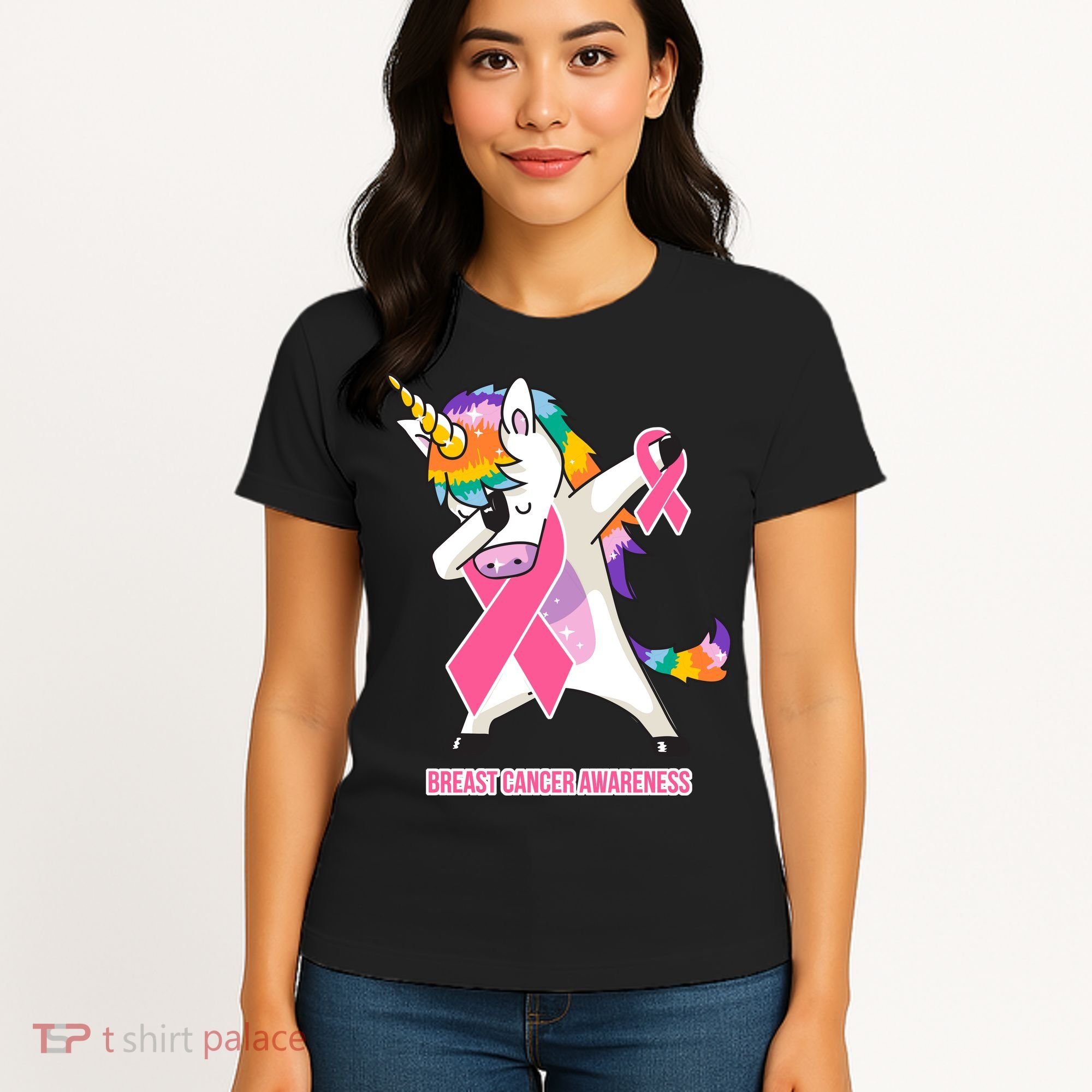 inspirational Breast Cancer Awareness Unicorn Women's T-Shirt