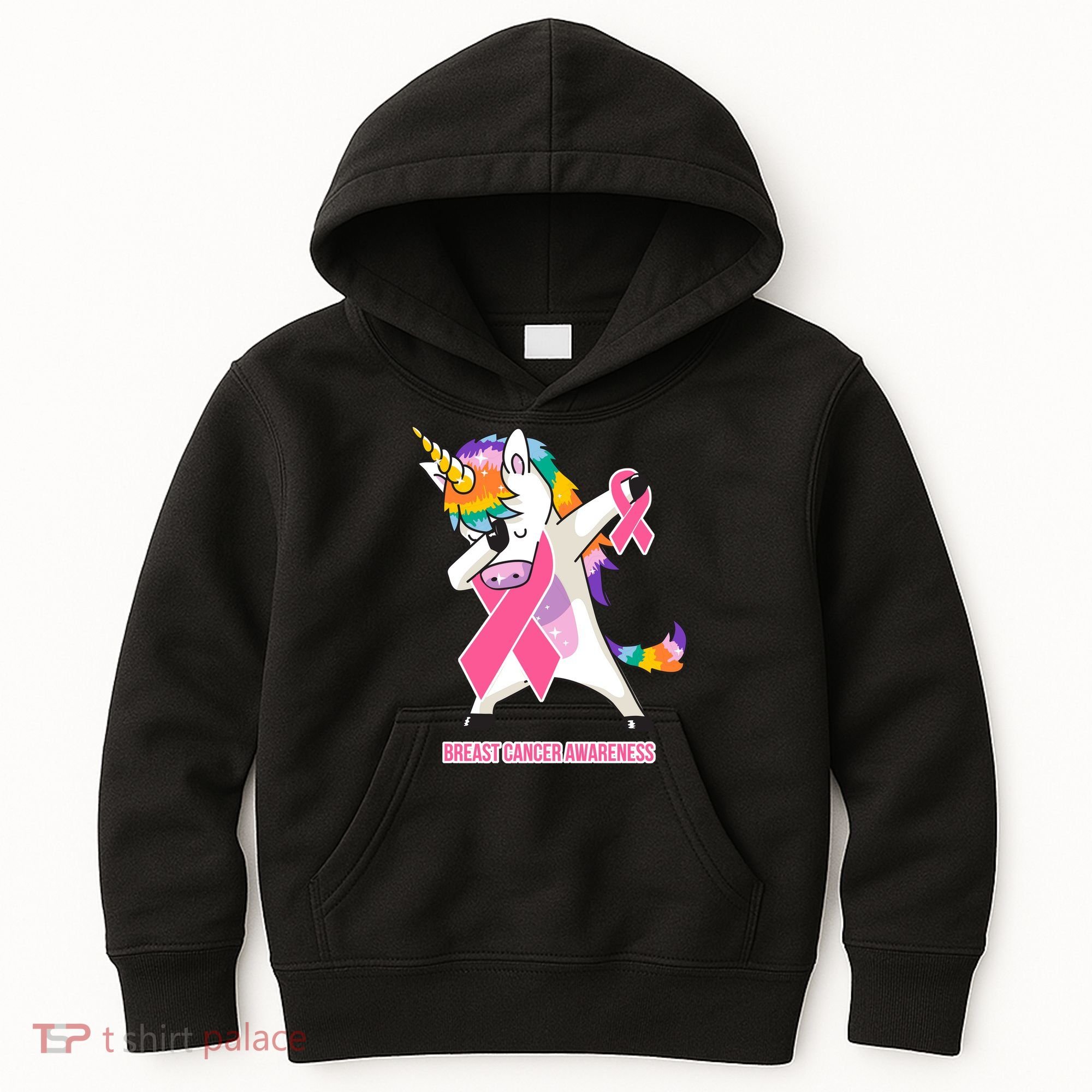 inspirational Breast Cancer Awareness Unicorn Kids Hoodie