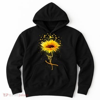 Inspirational Faith Sunflower & Butterflies Hoodie
