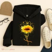 Inspirational Faith Sunflower & Butterflies Hoodie thumb 4