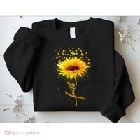 Inspirational Faith Sunflower & Butterflies Sweatshirt thumb 2
