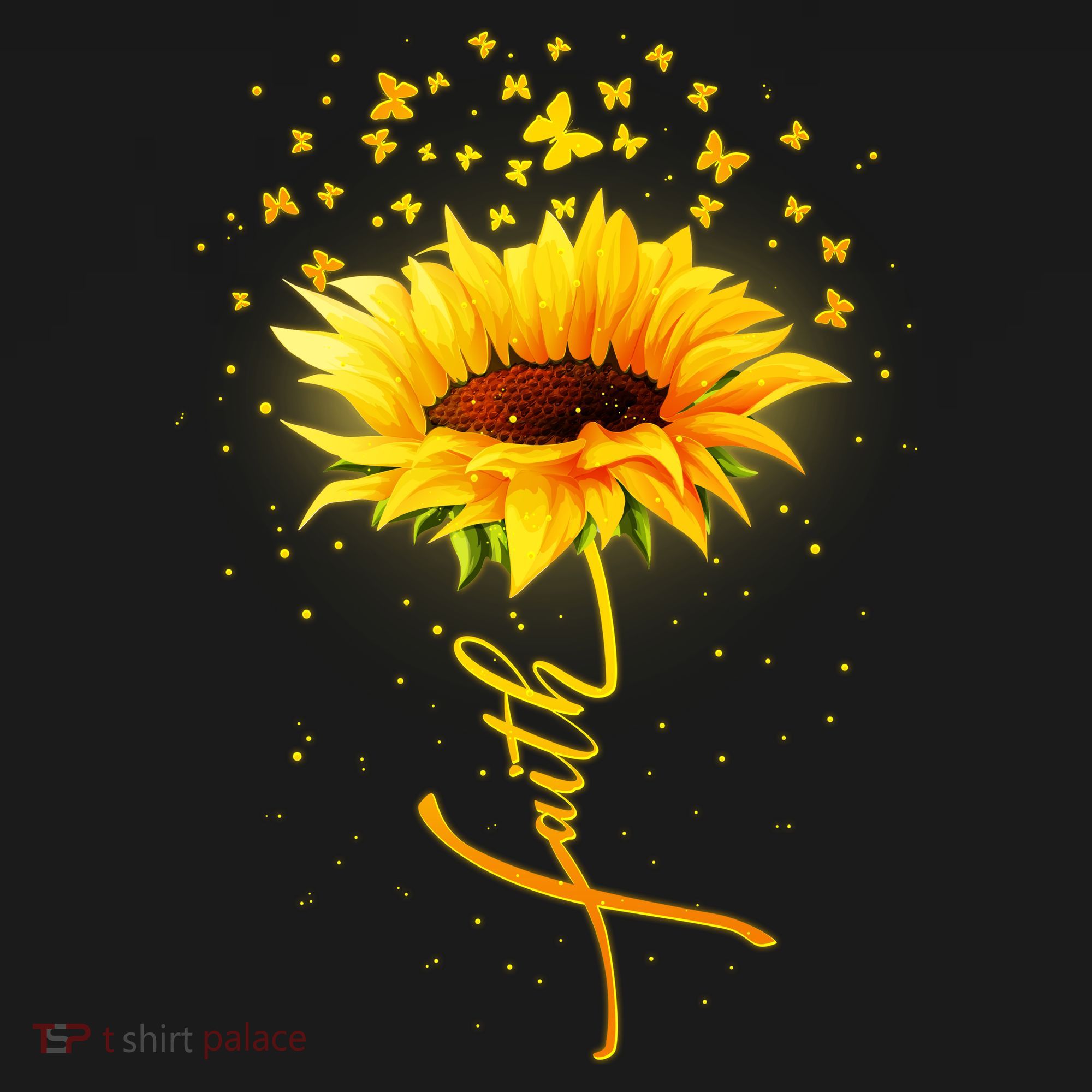 Inspirational Faith Sunflower & Butterflies Sweatshirt