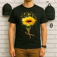 Inspirational Faith Sunflower & Butterflies T-Shirt thumb 6