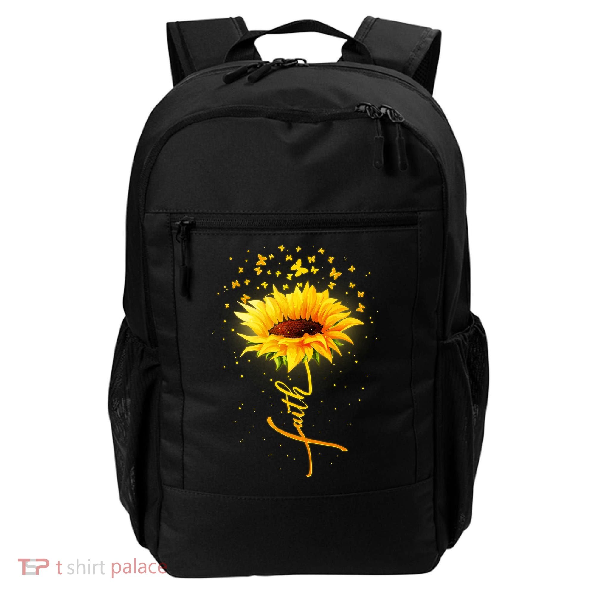 Inspirational Faith Sunflower & Butterflies Backpack