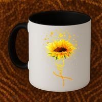 Inspirational Faith Sunflower & Butterflies Coffee Mug thumb 2