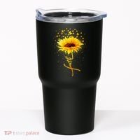 Inspirational Faith Sunflower & Butterflies Tumbler thumb 0