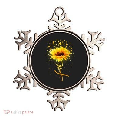 Inspirational Faith Sunflower & Butterflies Ornament