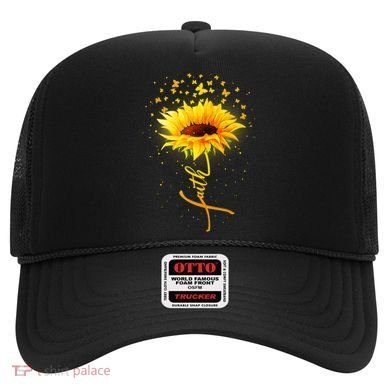 Inspirational Faith Sunflower & Butterflies Hat