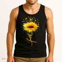 Inspirational Faith Sunflower & Butterflies Tank Top thumb 3