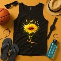 Inspirational Faith Sunflower & Butterflies Tank Top thumb 4