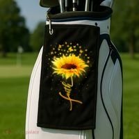 Inspirational Faith Sunflower & Butterflies Golf Towel thumb 2