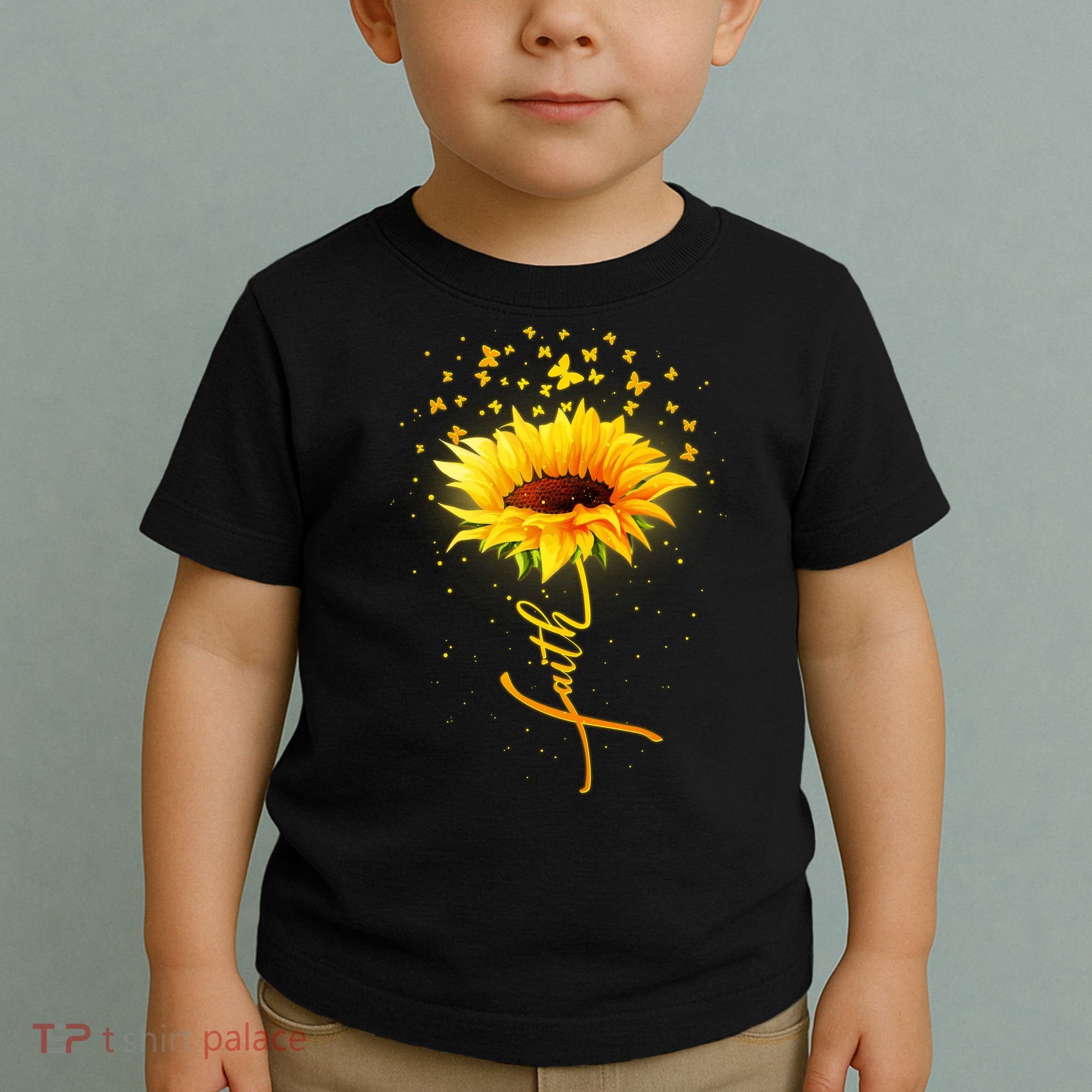Inspirational Faith Sunflower & Butterflies Toddler T-Shirt