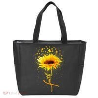Inspirational Faith Sunflower & Butterflies Tote Bag thumb 0