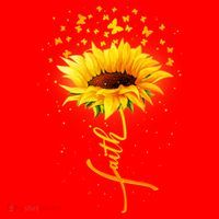 Inspirational Faith Sunflower & Butterflies Santa Hat thumb 1
