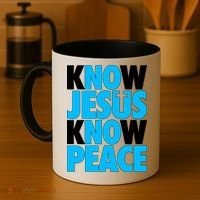 Inspirational Know Jesus Know Peace Coffee Mug thumb 4