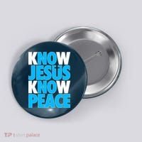 Inspirational Know Jesus Know Peace Button thumb 0