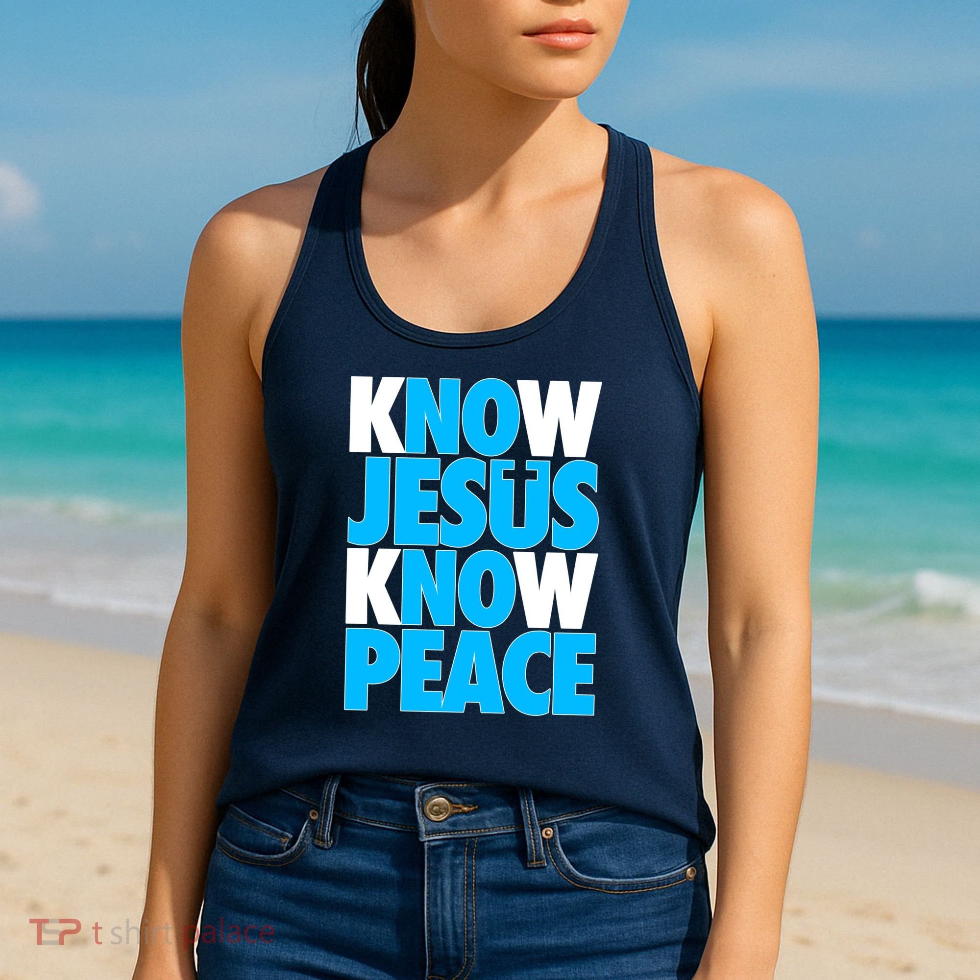 Inspirational Know Jesus Know Peace Women's Tank Top