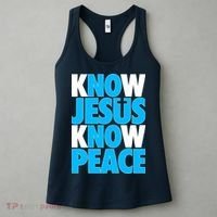 Inspirational Know Jesus Know Peace Women's Tank Top thumb 3