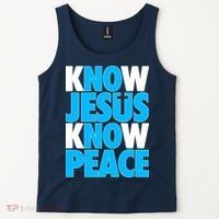 Inspirational Know Jesus Know Peace Tank Top thumb 2