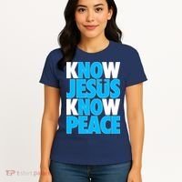 Inspirational Know Jesus Know Peace Women's T-Shirt thumb 4