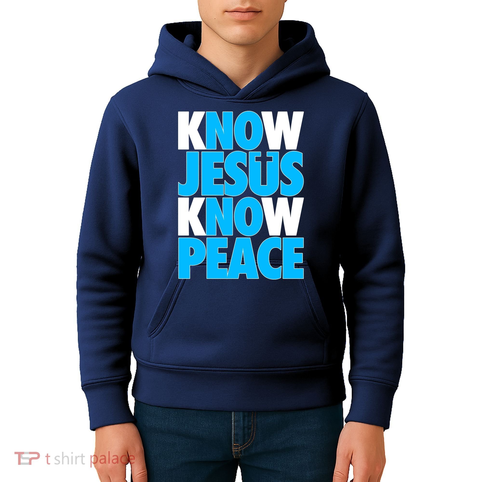 Inspirational Know Jesus Know Peace Kids Hoodie