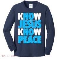 Inspirational Know Jesus Know Peace Kids Long Sleeve Shirt thumb 0
