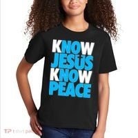 Inspirational Know Jesus Know Peace Kids T-Shirt thumb 2